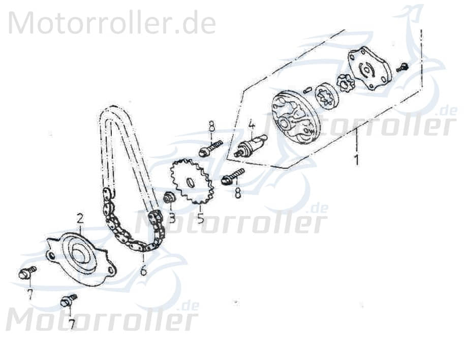 Adly Noble 125 Ölpumpe Öl-Pumpe 125ccm 4Takt 15100-120-000 Motorroller.de Oil-Pump Oil-Pumpe Oilpumpe 125ccm-4Takt Scooter Eppella Buggy 150 Service