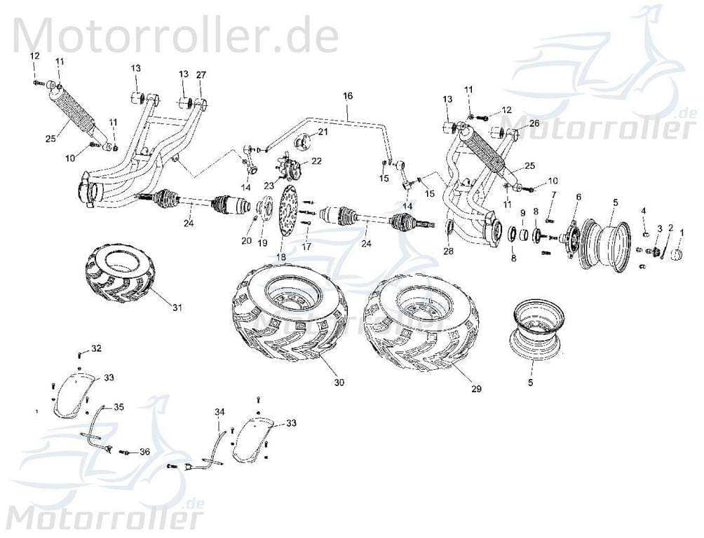 Tongjian Strassenbuggy 250 Radaufhängung Schwinge hinten rechts 6.000.247 Hinterradaufhängung Eppella ECM TBM Twister Hammerhead Wangye Kasea Buggy