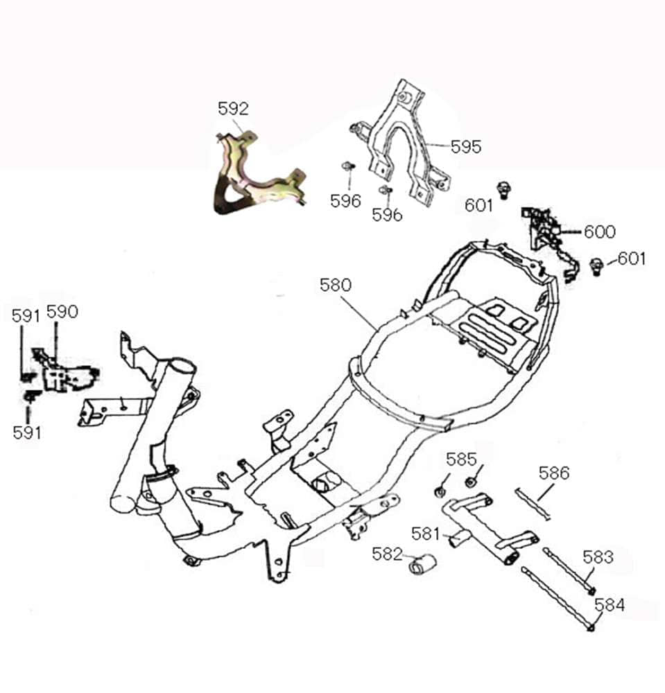 AGM GMX 460 Retro Classic Sitzbankverriegelung 50ccm 4Takt 77235-XGW-9000 Motorroller.de Stahlplatte Halter Montageschiene Fixierung Halterung Scooter
