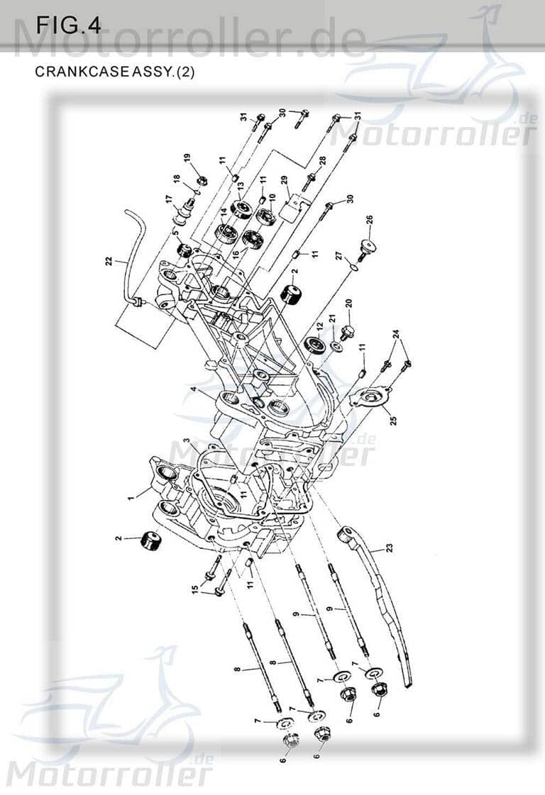Kurbelgehäuse rechts Getriebegehaeuse M150-1003210