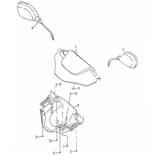 Tachoverkleidung rot 50ccm 2Takt Rex 25 Lenkerabdeckung 75343 Motorroller.de Tachoabdeckung 50ccm-2Takt Scooter Moped Ersatzteil Service Inpektion