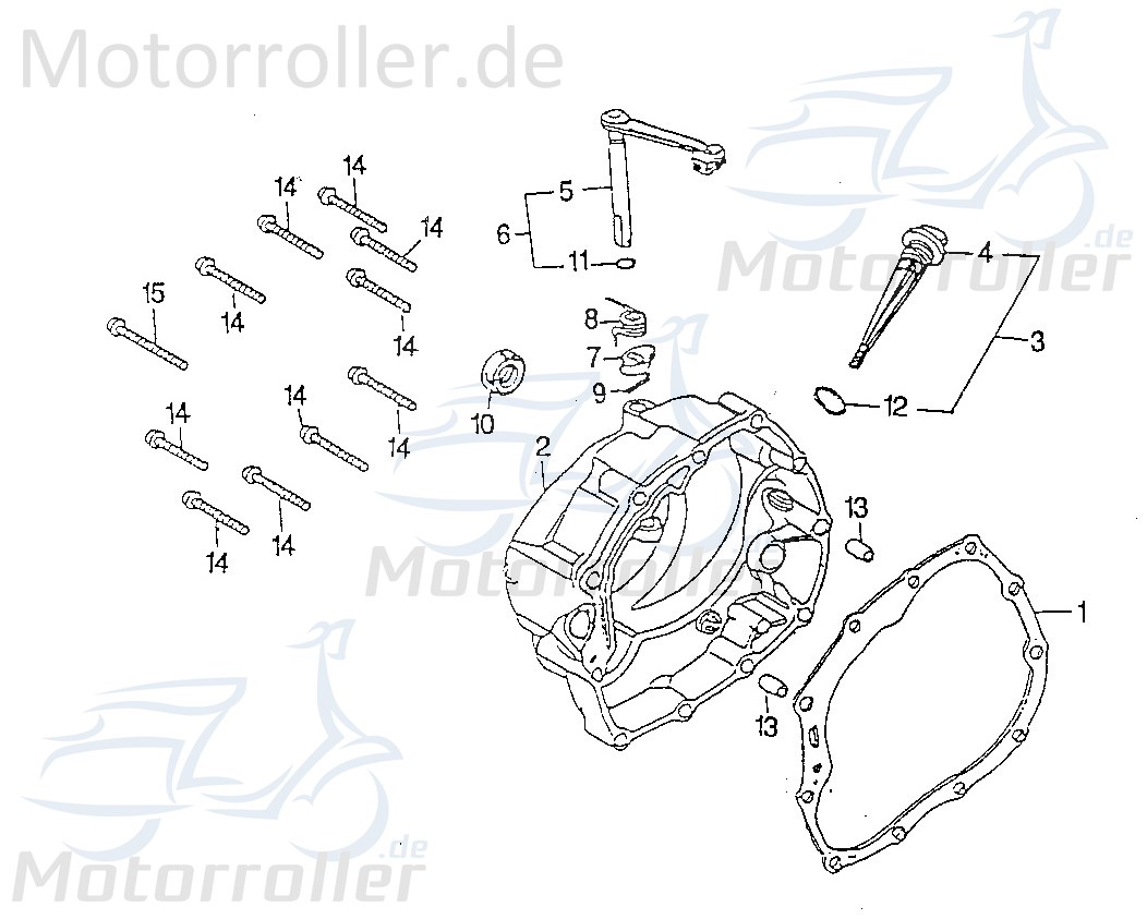 SMC Chopper 125 Schraube M6x40mm 125ccm 4Takt 96411-06040-C Motorroller.de Bundschraube Maschinenschraube Flanschschraube Flansch-Schraube Scooter