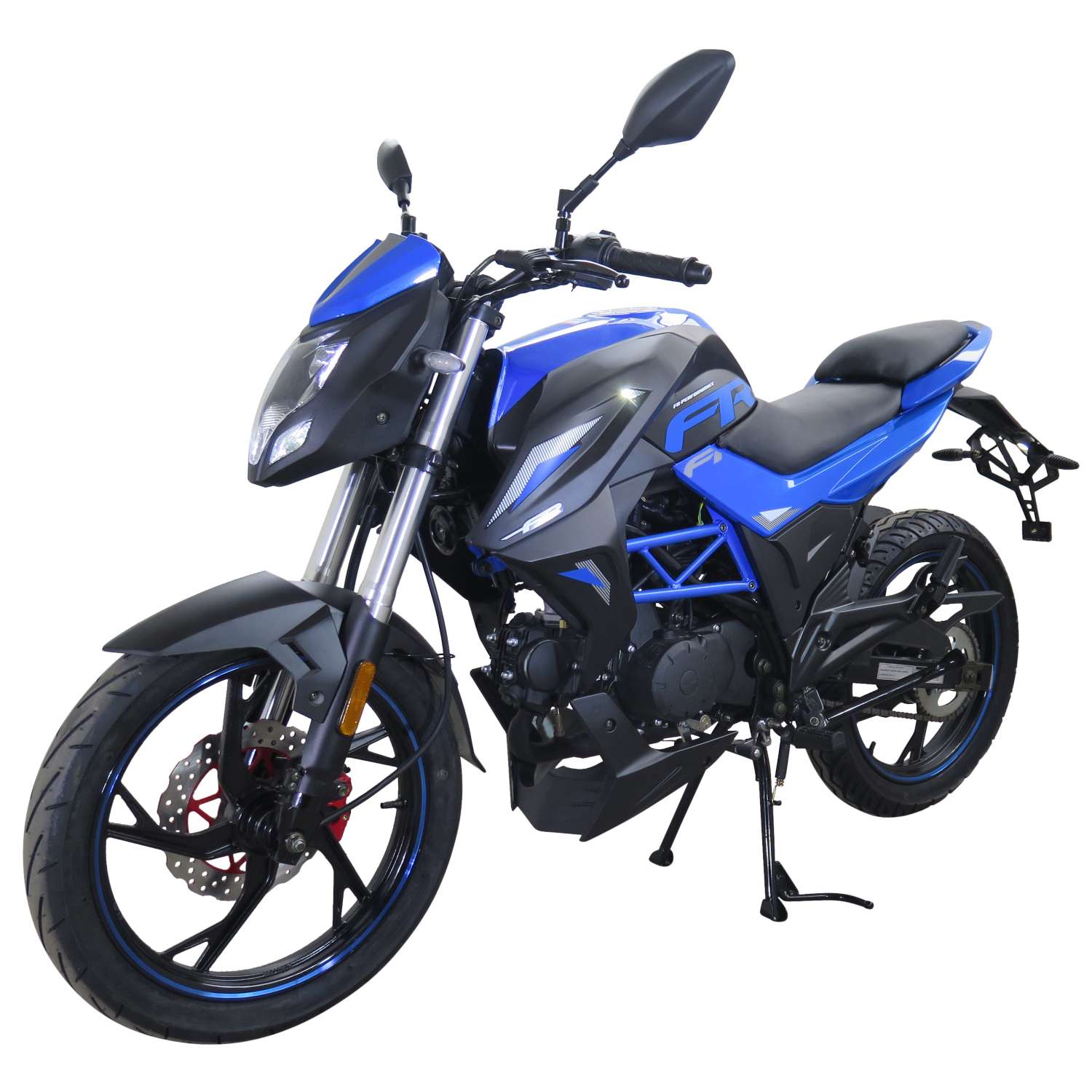 Motorrad Fighter 50 FR-S blau 45 km/h Euro 5 Schaltmoped Mokick 50ccm 4 Takt Kleinkraftrad Krad