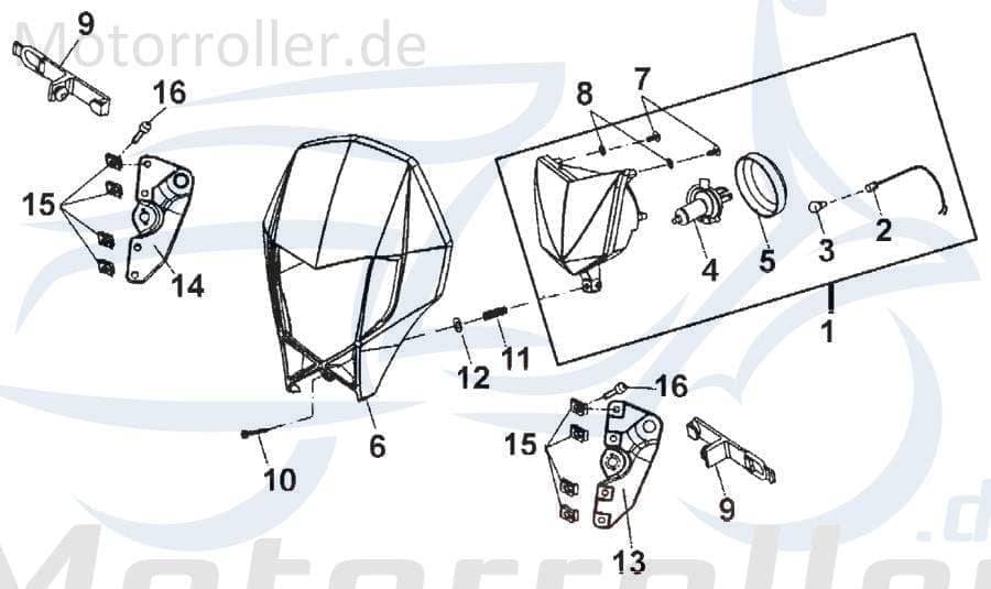 CPI Supermoto 250 DD Fassung D09-25170-00-00 Motorroller.de und Kabel Standlicht Sockel Lampensockel Birnenfassung Birnensockel
