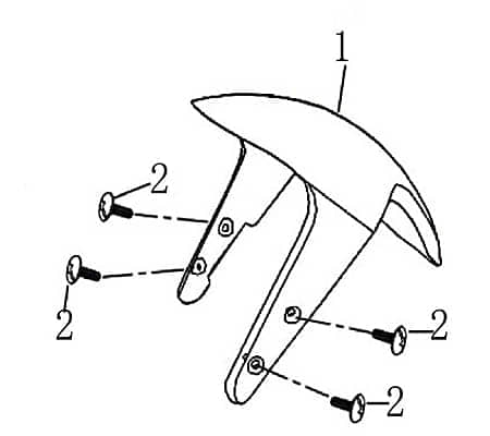 Kotflügel / Schutzblech Sport vorn schwarz 1020320-S