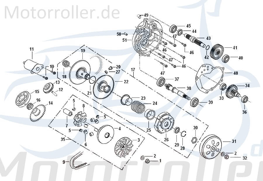 SMC Anlasserzwischenrad Generic Zion 125 Ritzel 249043000000 Motorroller.de Anlasserritzel Anlasser-Ritzel Starterritzel Starter-Ritzel Starterrad