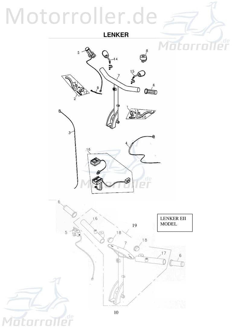 Adly Fun Cruiser FC 20 Gasarmatur 50ccm elektro 53165-165-001 Motorroller.de Drehgriff Lenkergriff Lenker-Griffe Gasdrehgriff Gasgriffhülse Gas-Griff