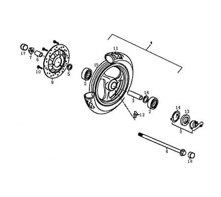 Kreidler Florett 125E Bremsscheibe 125ccm 4Takt FIG40-11 Motorroller.de Scheibenbremse Vorderbremse Scheiben-Bremse Bremsplatte Brems-Scheibe Motorrad