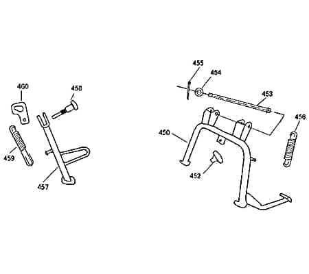 Kreidler MONZA 50 Race Urban Hauptständer 50ccm 4Takt 741325 Motorroller.de Zweibeinständer Roller-Ständer Rollerständer Mittelständer Stand-Fuß