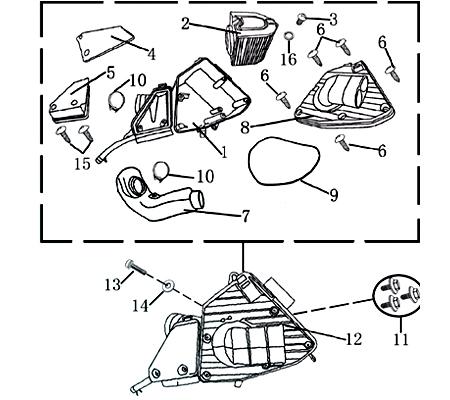 Jonway Insignio 250 DD Luftfilter Roller 250ccm 4Takt 702270 Motorroller.de Luftfilterkasten Luft-Filter Luftfiltergehäuse Luftfiltermatte Scooter