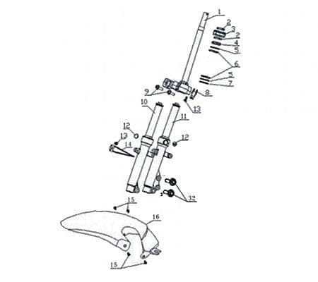 Halter Tachowelle Haltebügel Gabel/Schutzblech 730473