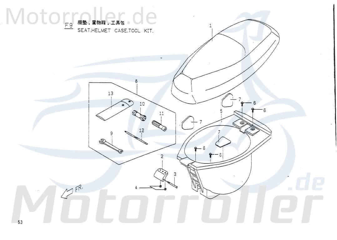 Sitzbank P1671000000 original von PGO