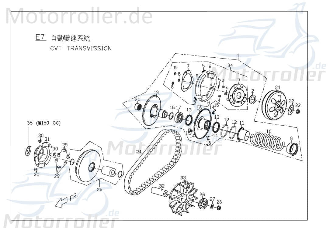 PGO G-Max Fliehkraftrolle Vario-Rolle Variomatik-Gewicht 125ccm 4Takt C11212000002 Motorroller.de Variorolle Variogewicht Vario-Gewicht Rollenkern