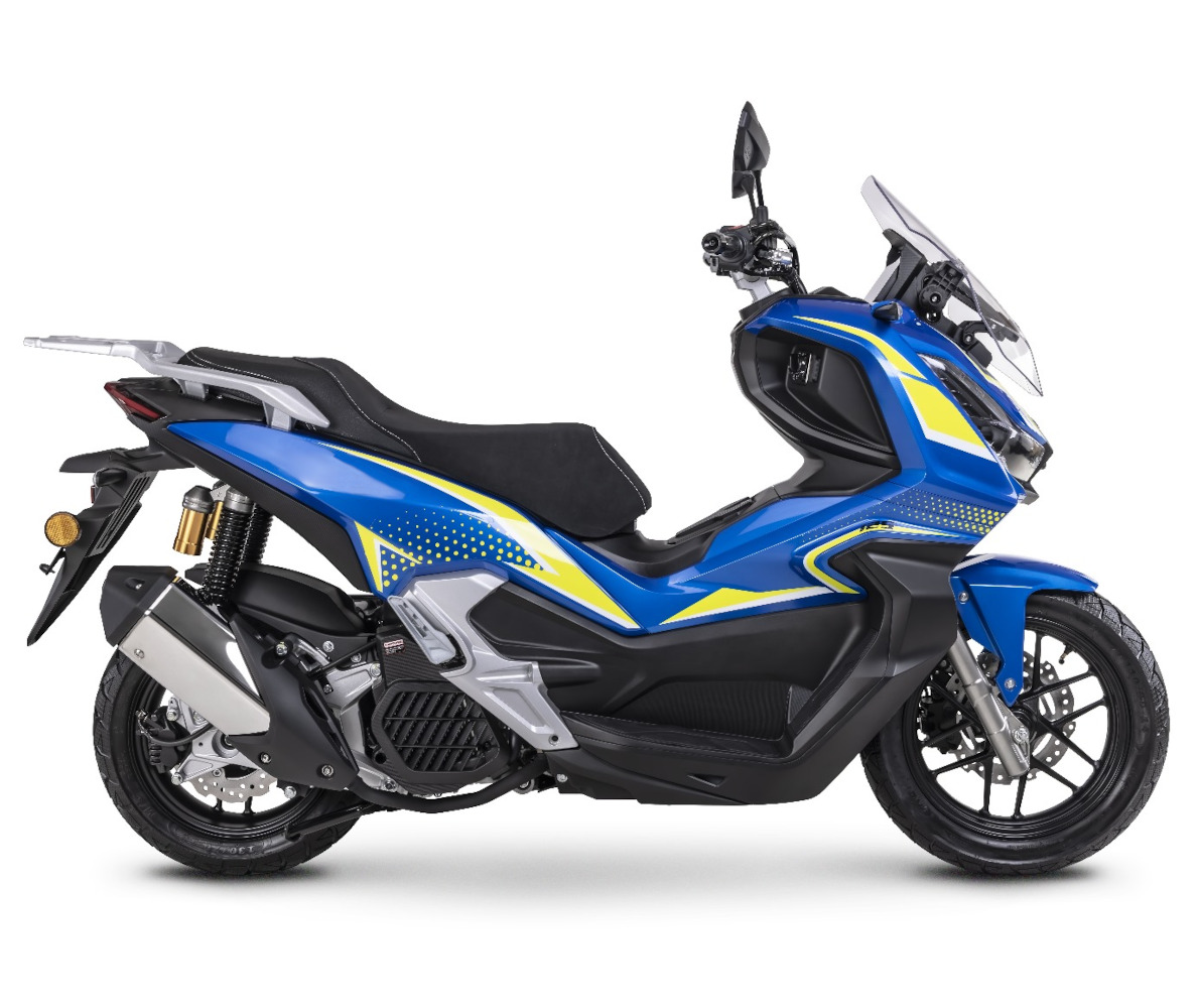 Motorroller Fighter 125 XT-R blau Euro 5 100 km/h Scooter Roller Leichtkraftrad 125er