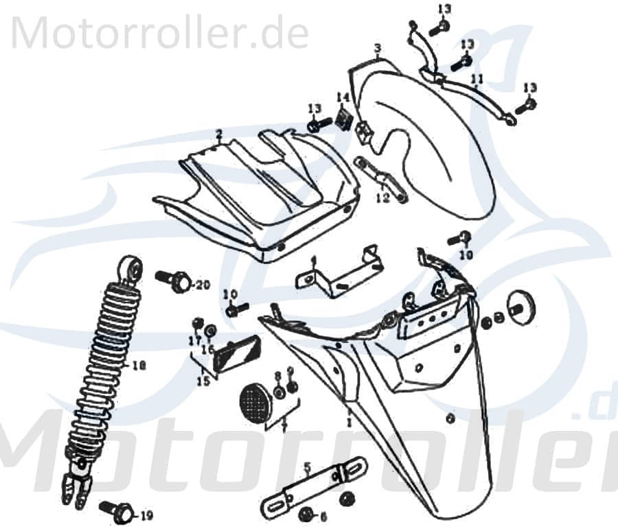 Tankschutz Heckpartie Stossdämpfer Heckpartie, 89785