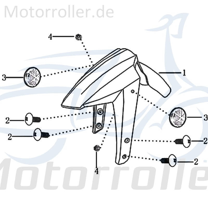 Radabdeckung vorn blau Kotflügel 1020805(blue)
