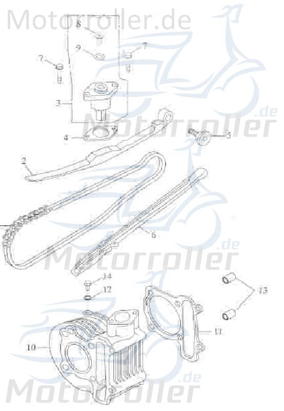 Adly Bundschraube M6x22mm SH verzinkt GK 125 125ccm 4Takt Motorroller.de Maschinenschraube Flanschschraube Flansch-Schraube Maschinen-Schraube Buggy