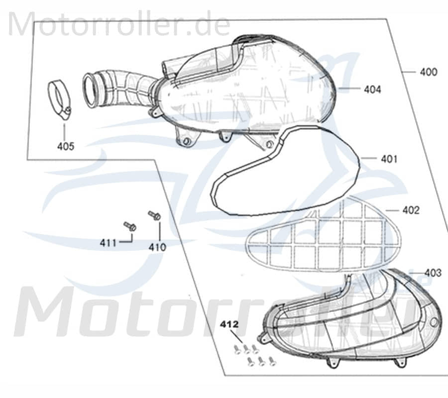 Kreidler Flory 50 Classic Luftfilterdeckel Luftfiltergehaeusedeckel 740009 Motorroller.de Luftfilterabdeckung Blende Cover Deckel