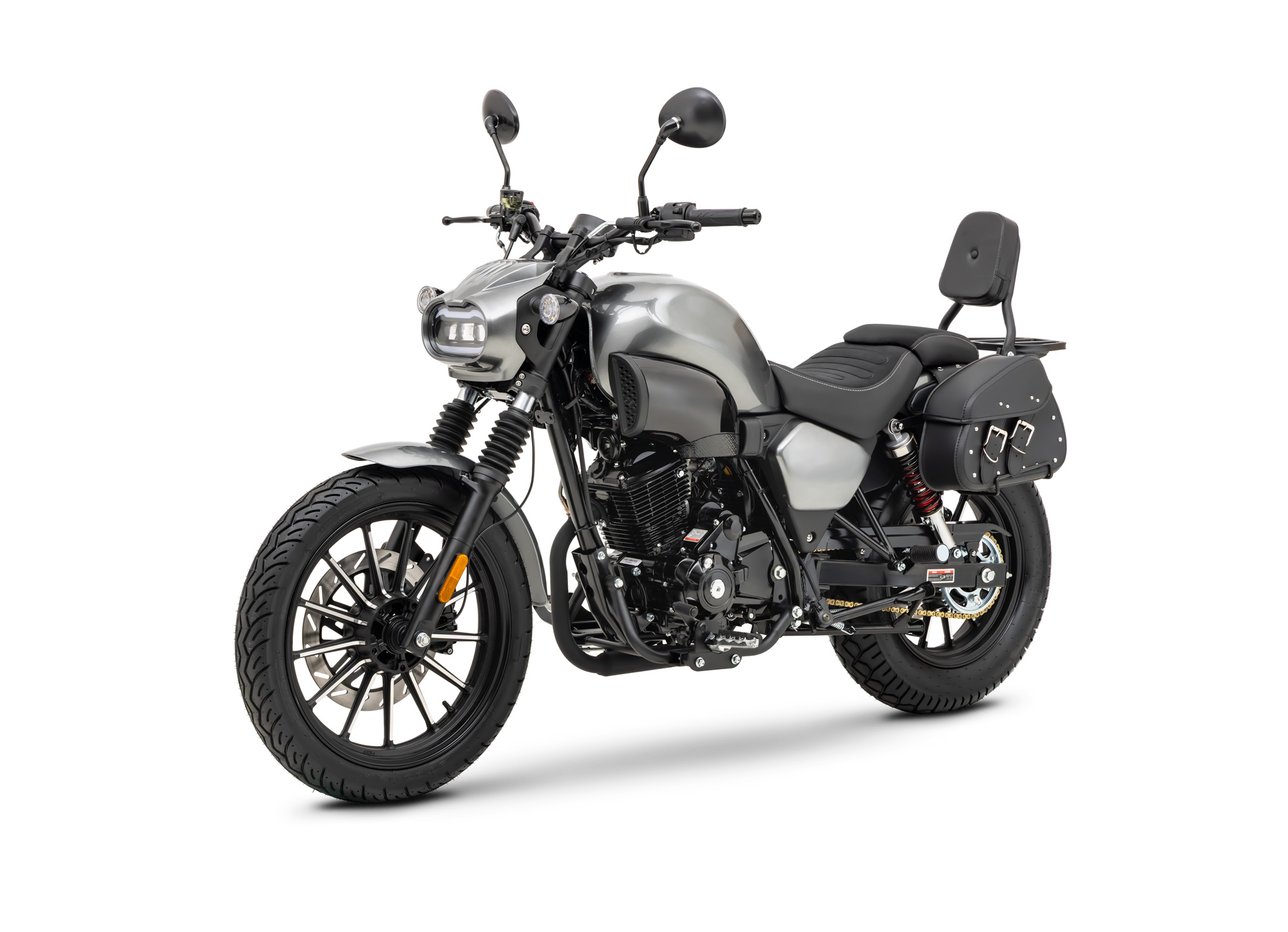 Motorrad Fighter 125 S-RS grau 90 km/h Euro 5+ Schaltmoped Chopper 125ccm 4 Takt Leichtkraftrad Krad Kraftrad