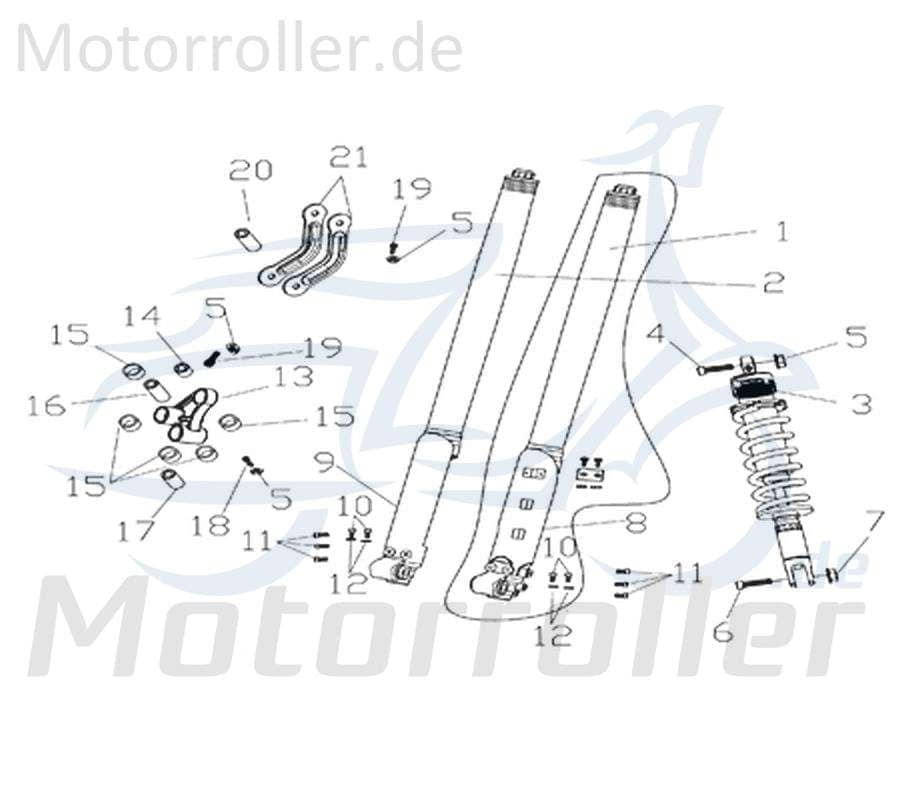 CPI Supermoto 125 DD Bundmutter M10 B04-07-00010-52 Motorroller.de Sechskantmutter Flanschmutter Sechskant-Mutter Flansch-Mutter Motorrad