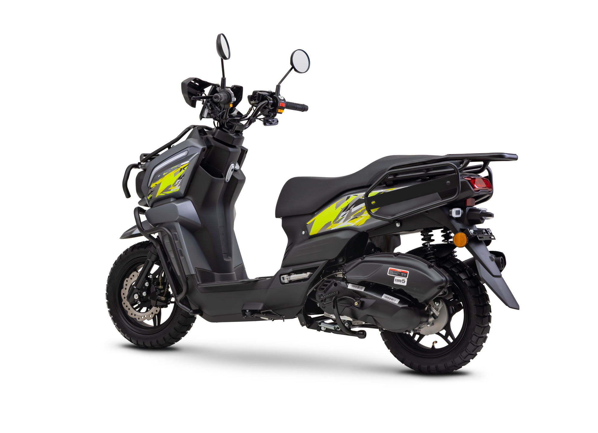 Motorroller Fighter 125 RT grau 85 km/h Euro 5+ Scooter Mokick Roller