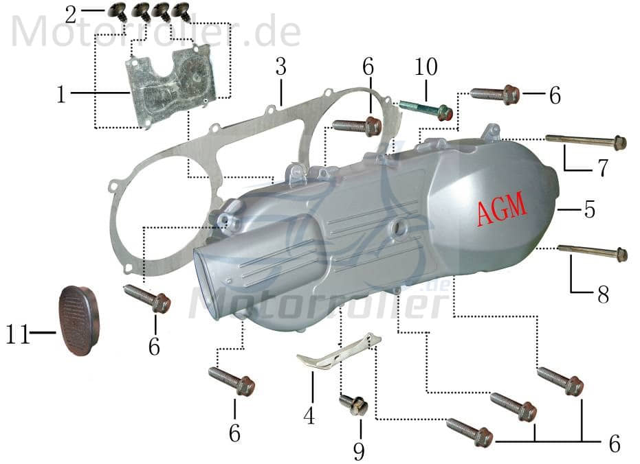 Dichtung Gehäusedeckel 13Zoll 4Takt 125ccm 152QM-0602/B