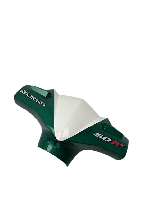Kreidler Florett 2.0 2.1 RS 50 Lenkerverkleidung grün/weiss 741402 Motorroller.de Frontverkleidung Frontmaske Lenkerabdeckung Front-Cover Blende