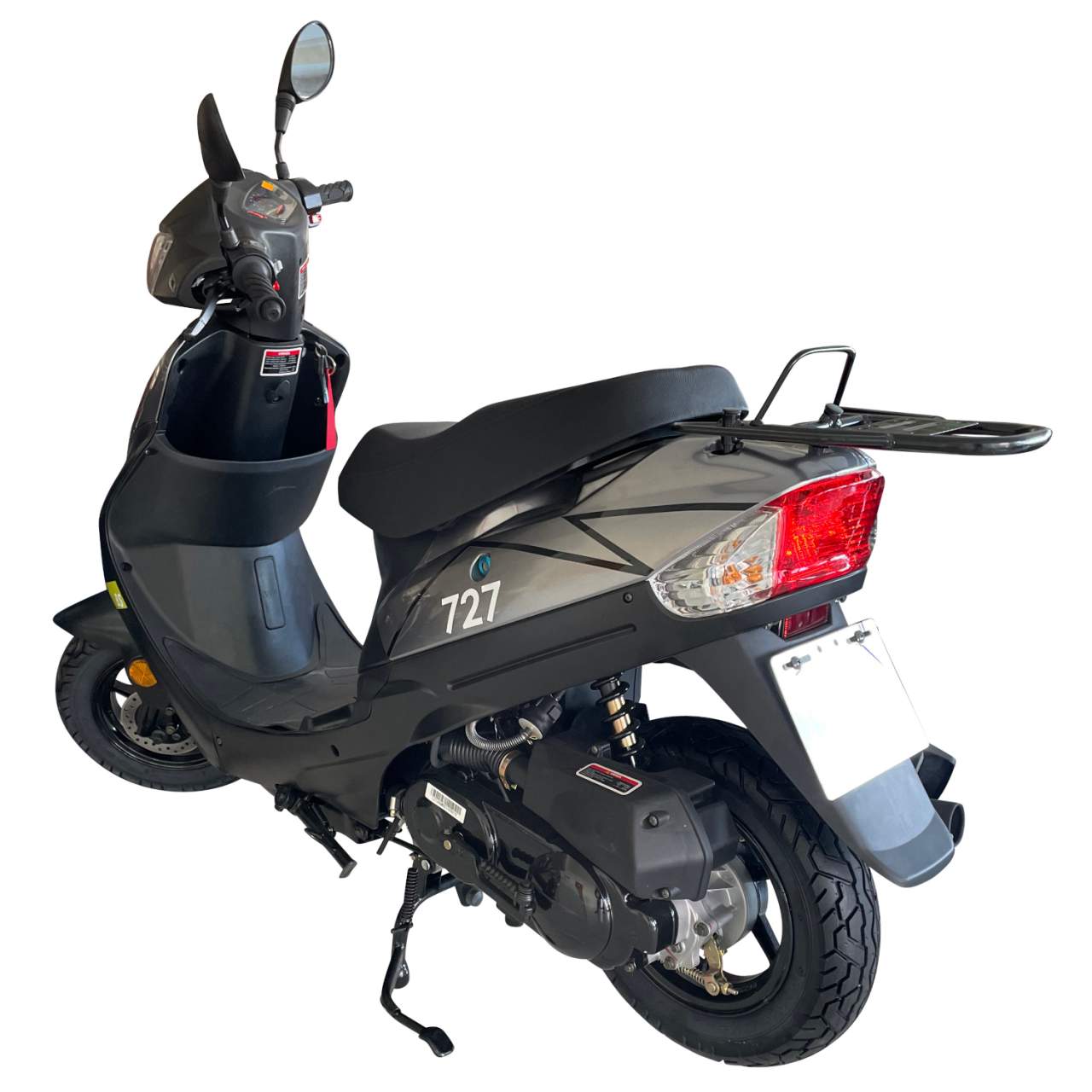 Motorroller GMX 460 Sport R 727 BS 45 km/h 12 Zoll schwarz-silber Euro 5 Mokick Roller Scooter