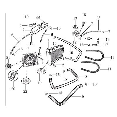 Jonway Insignio 250 DD Wasserschlauch 250ccm 4Takt 2010519-3 Motorroller.de Wasserleitung Wasserrohr Kühlwasser Kühlwasserleitung 250ccm-4Takt Scooter