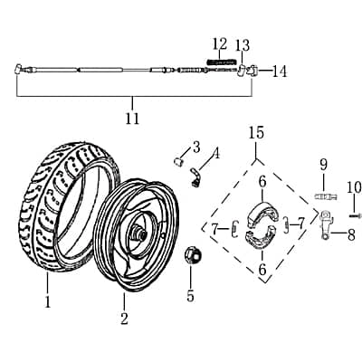 Reifen 3.00-10 701953 von Motorroller.de