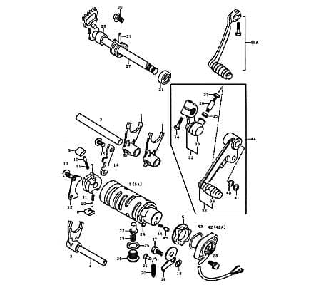 Schalthebel 89260 für 125ccm 2Takt