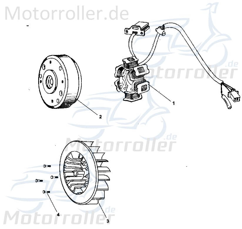 Lüfterrad Luftrad Flügelrad Tongjian Strassenbuggy 150 M150-1051100-3 Eppella ECM TBM Twister Hammerhead Wangye Kasea Buggy