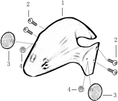 Rex Stratos Montana 50 Vorderradabdeckung 50ccm 4Takt 706766 Motorroller.de vorn Kotflügel Front-Kotflügel 50ccm-4Takt Scooter Jonway Ersatzteil