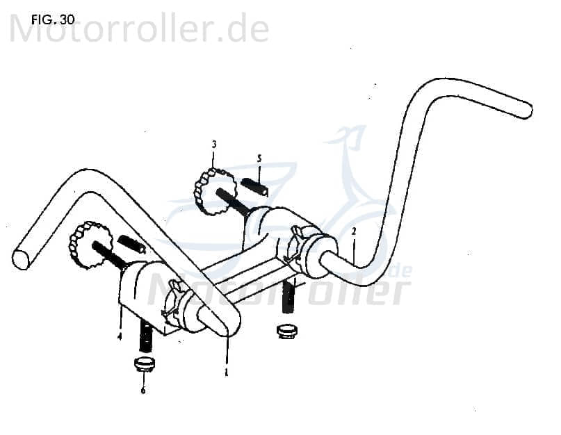 Jincheng JC 50 Monkey Repl. Schraube 50ccm 4Takt 56130-A0300 Motorroller.de Griffbefestigung Bundschraube Maschinenschraube Flanschschraube Scooter