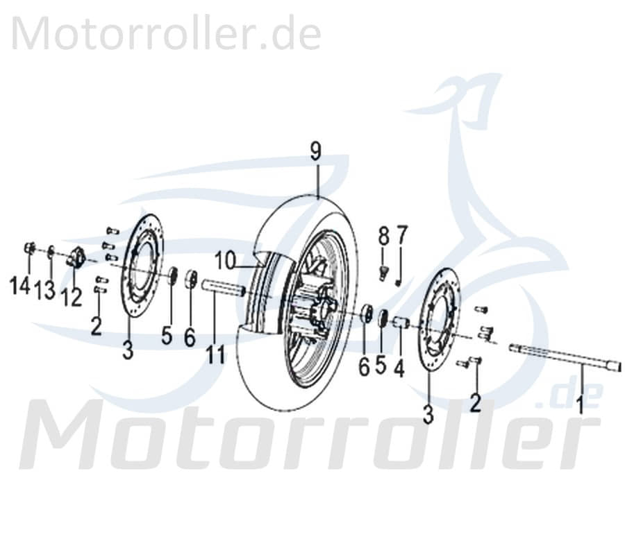 Reifen 120/70-14 55S K66 TL Heidenau Motorroller 750730