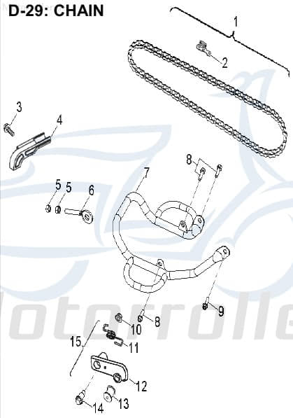 Schraube Kettenspanner Flanschschraube 90108-080158-00K