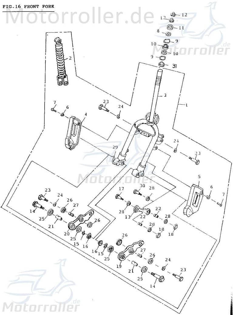 Adly AT 50 PT Schraube M8x50mm 50ccm 2Takt 92000-08050-14 Motorroller.de Bundschraube Maschinenschraube Flanschschraube Flansch-Schraube Bund-Schraube