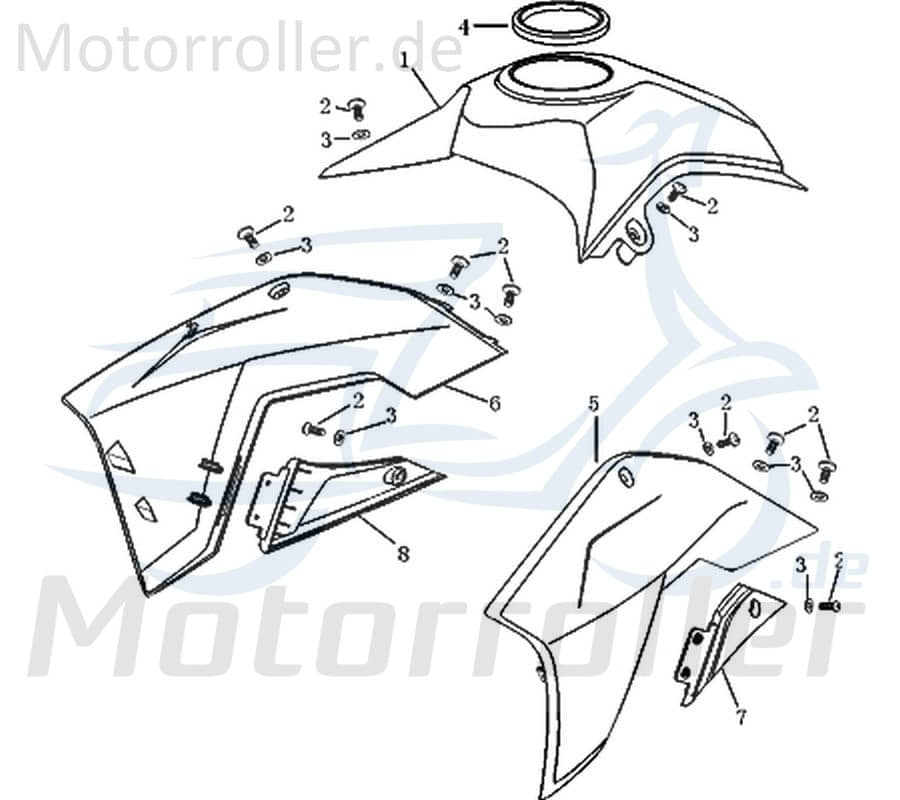 Dekorsatz Supermoto 50 LC,mattschw.-grün 733458