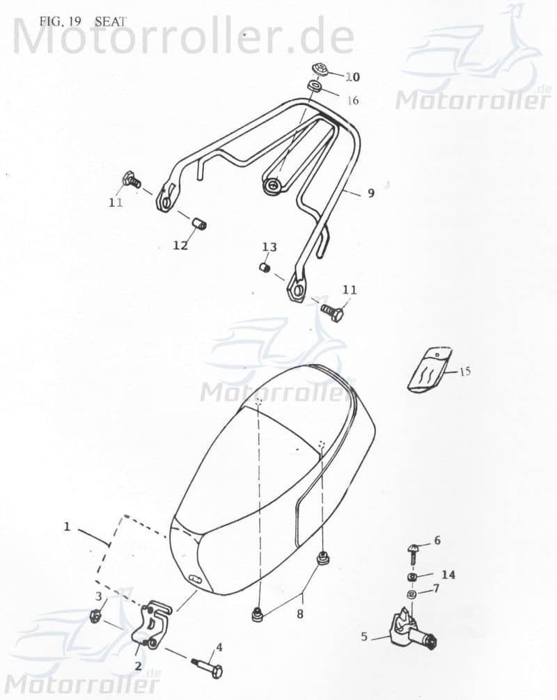 Adly Bolzen Scharnier Scoody 50 2 Stehbolzen 50ccm 2Takt Motorroller.de Gewindebolzen Zapfen Gewindestift Arretierbolzen Stiftschraube Gewinde-Stift
