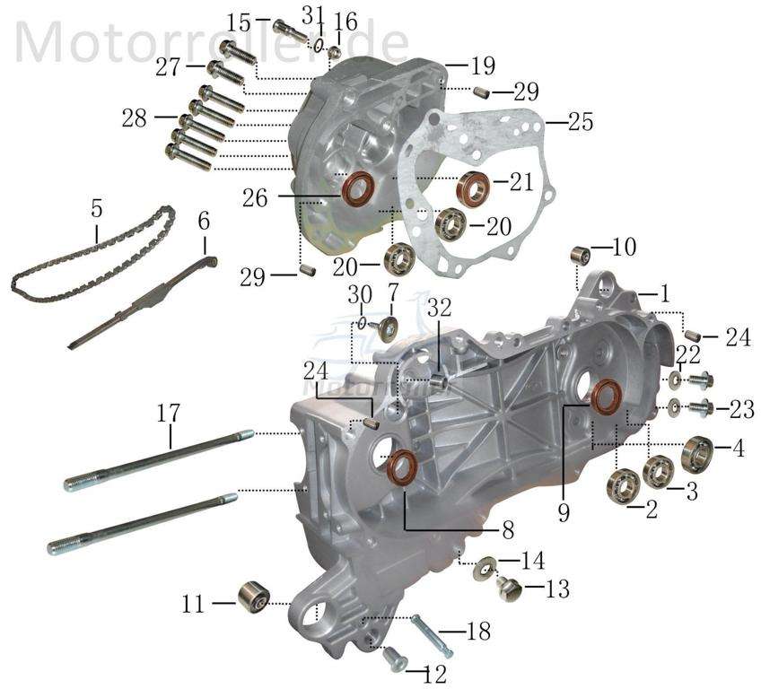 Ventilsteuerkette 82 Gl. 4Takt 50ccm YYGY0500702