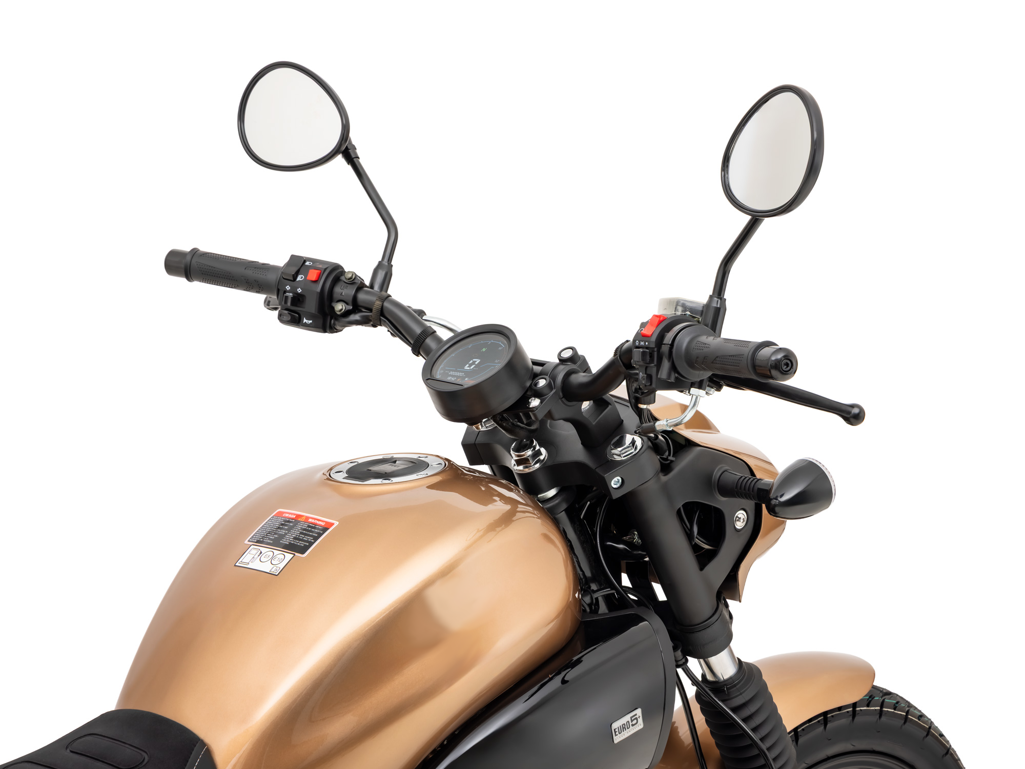 Motorrad Fighter 125 S-RS braun 90 km/h Euro 5+ Schaltmoped Chopper 125ccm 4 Takt Leichtkraftrad Krad Kraftrad