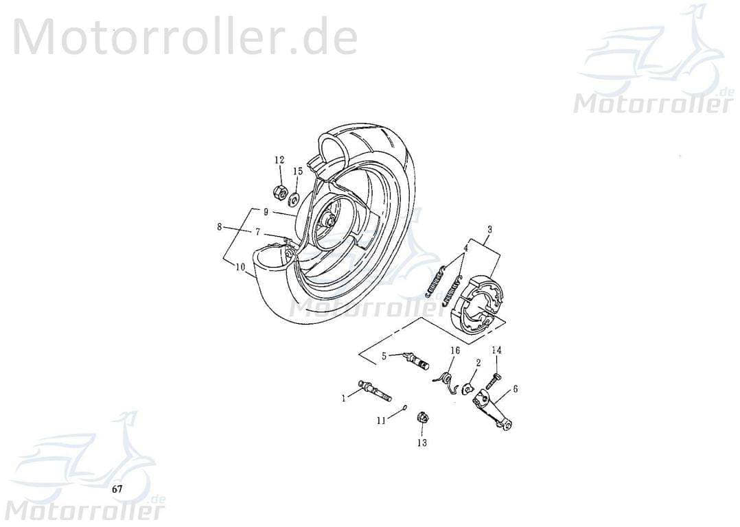 Unterlegscheibe Distanzhalter Hinterrad Motorrad 79918