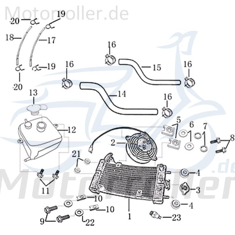 Halter Wasserleitung 702664 von Motorroller.de