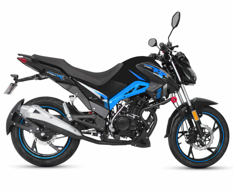 Motorrad Fighter 125 SR-S schwarz-blau Euro 5 125ccm Schaltmoped Leichtkraftrad