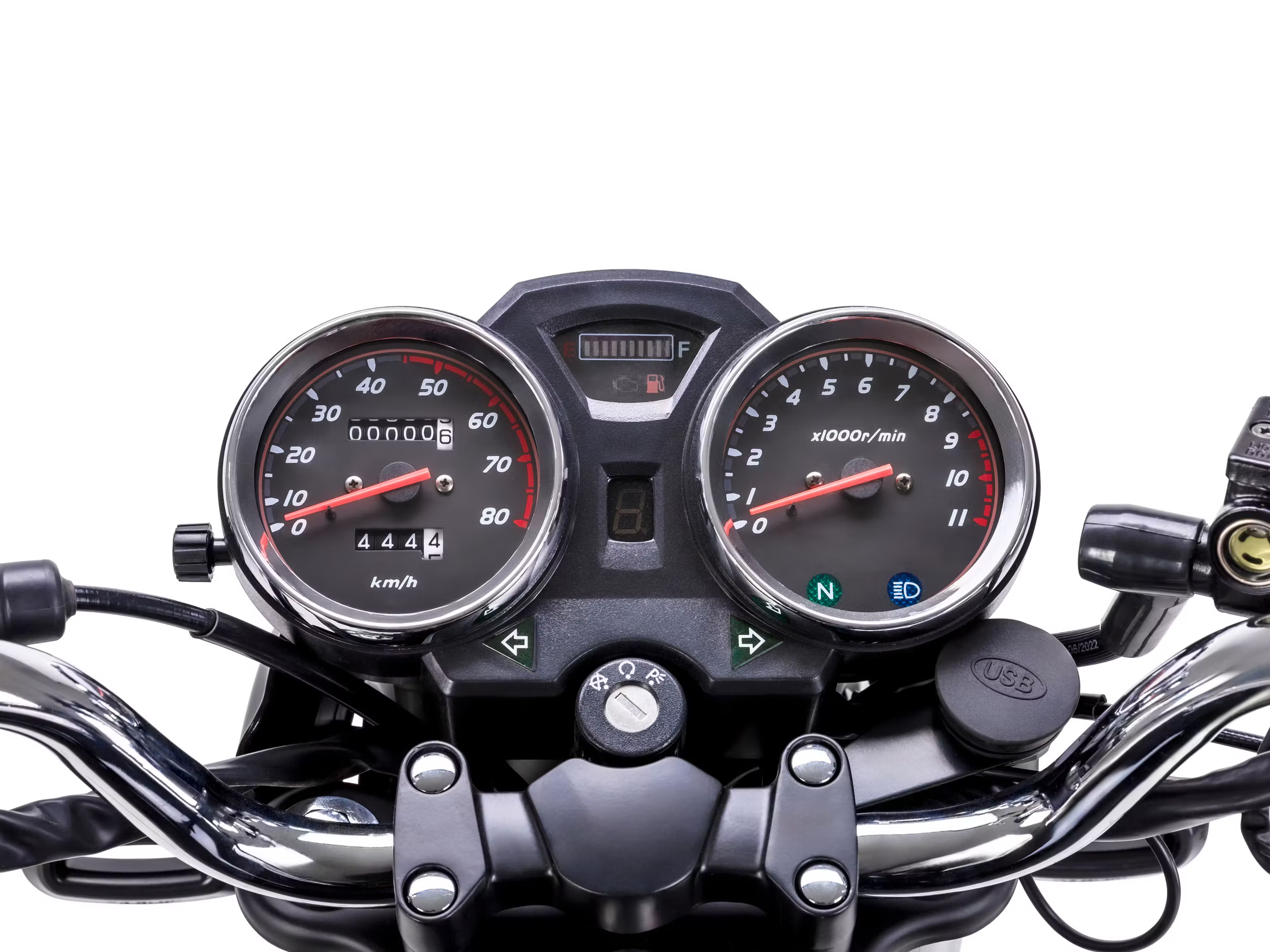 Motorrad Fighter 50 S-RS schwarz 45 km/h Euro 5 Schaltmoped Mokick