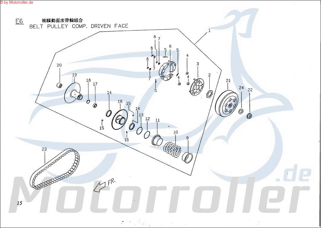 PGO Kugellager 24x12x6mm TR3 50 Mofa Wälzlager Dreiradroller 96520690100 Motorroller.de Rillenkugellager Nadellager Rollenlager Kugel-Lager Big Max 90
