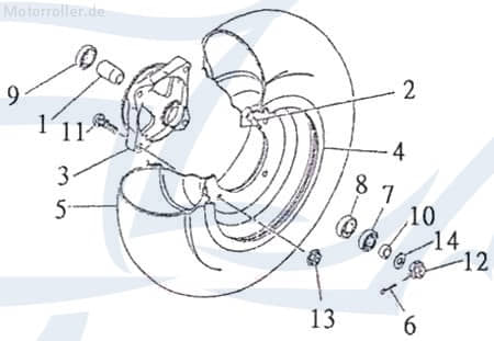 Rex Quad 150 Radlager innen vorne 150ccm 4Takt 93320-203709M Motorroller.de Kugellager ATV Quad 250 UTV Ersatzteil Service Inpektion Direktimport