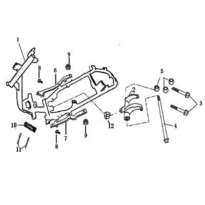 Rahmen JSD50QT-13 4Takt 50ccm Motorroller Rex RS700448