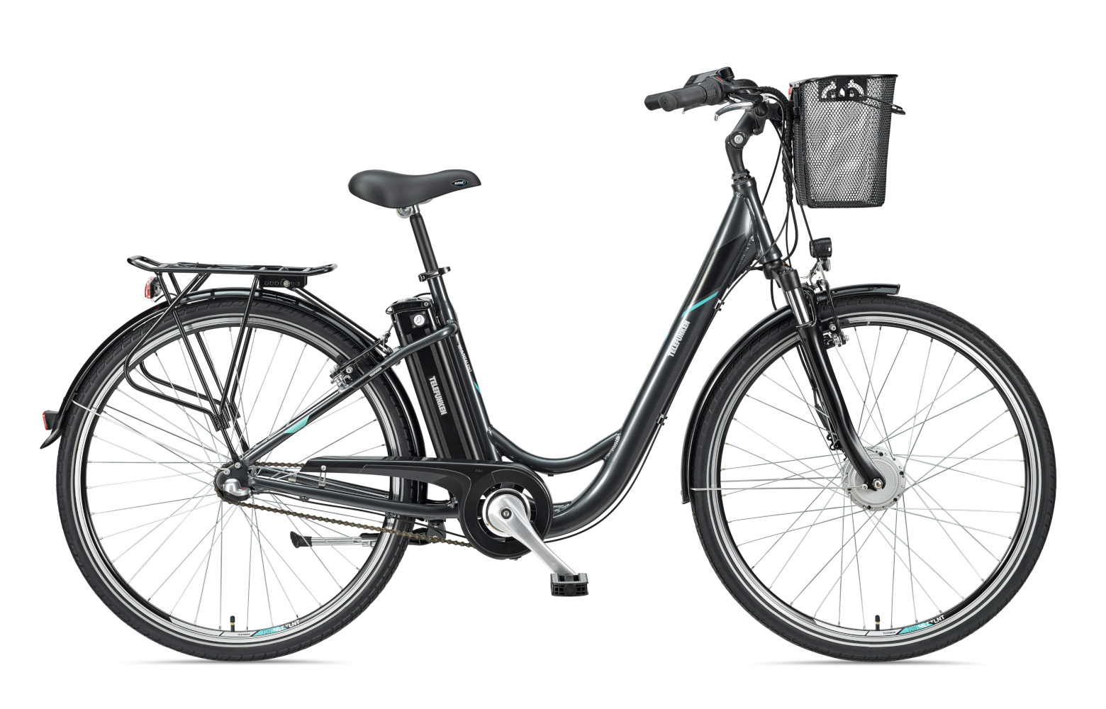 E-Bike Telefunken RC830 Multitalent Elektrofahrrad City-Pedelec anthrazit 28" RH 48cm E-Fahrrad Citybike