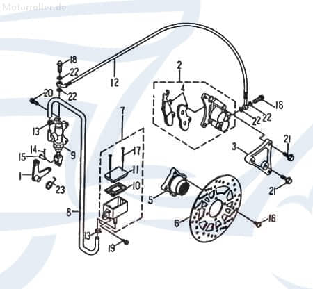 Flachkopfschraube Rex Quad 150 Befestigung ATV 150ccm 4Takt Motorroller.de Halter Sechskantschraube Halterung Sechskant-Schraube Bundschraube UTV
